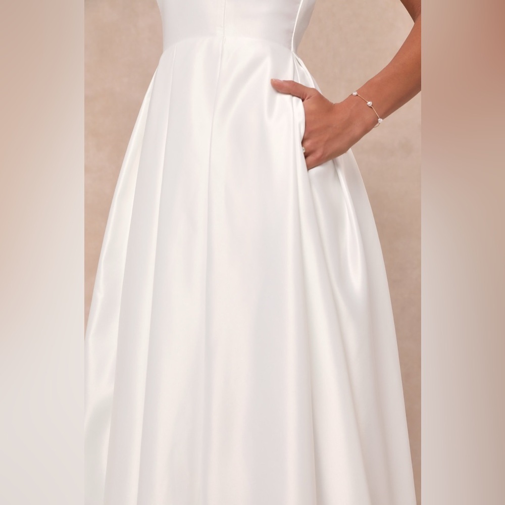 Lulus Extraordinary Vow White Off-the-Shoulder Maxi
Dress with Pockets - Picture 3 of 5
